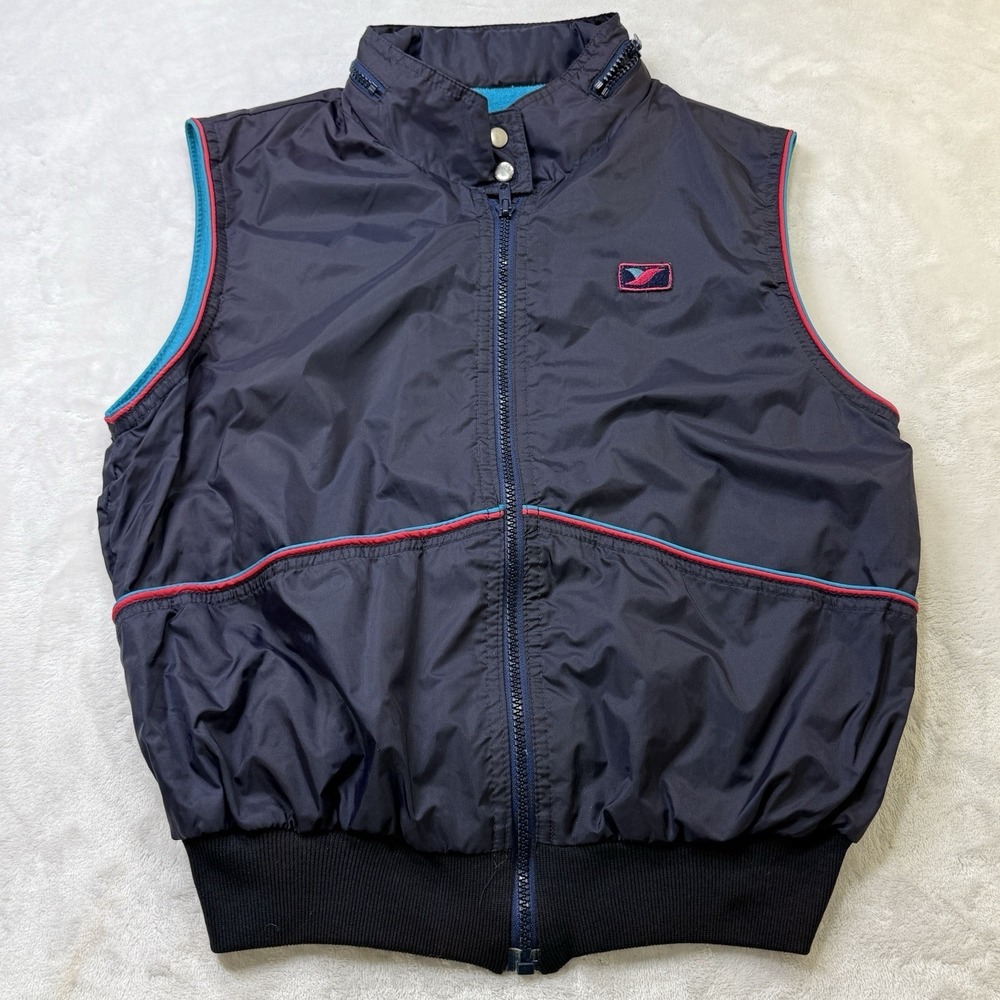 Vintage Vidal Sassoon Vest 80s‎ 90s Nylon Puffer Fleece Lined Medium